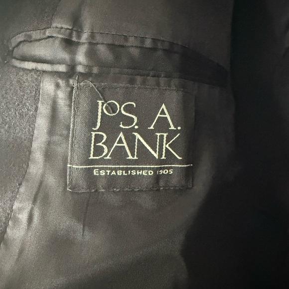 Jos. A. Bank Black 100%Wool Overcoat Men's 44L Minimalist Classic Tailored Coat - Picture 5 of 8